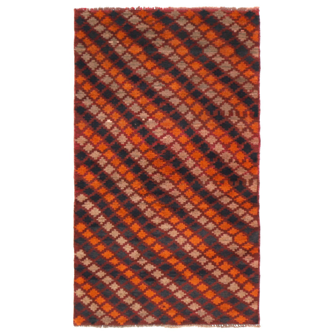 Tan Afghan Baluchi Rug 3'3" x 5'8" Hand-Knotted