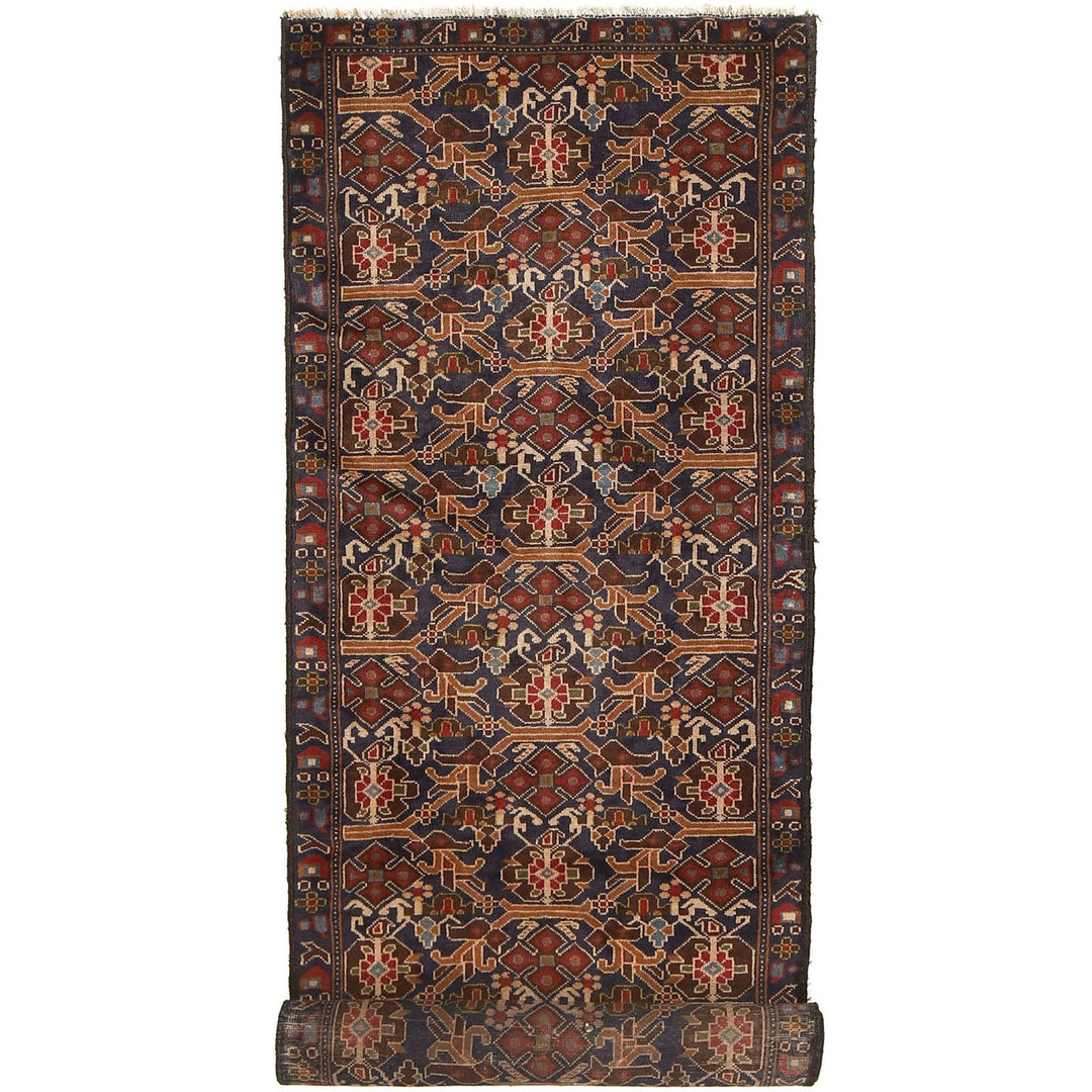 Afghan Zikini Runner 2'7" x 8'9" Hand-Knotted