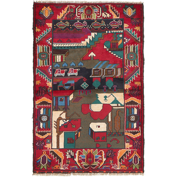 Pictorial Rug 2' 9" x 4' 7" - No. AL74199