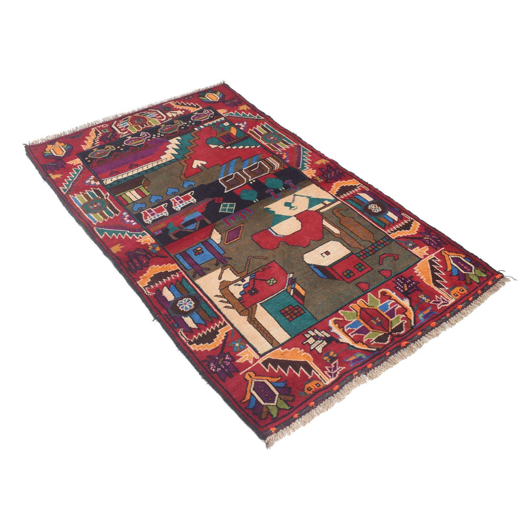 Pictorial Rug 2' 9" x 4' 7" - No. AL74199