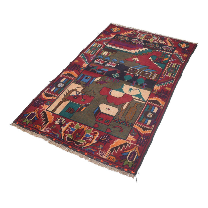 Pictorial Rug 2' 9" x 4' 7" - No. AL74199
