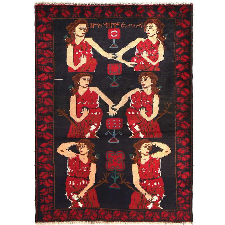 Pictorial Rug 2' 8" x 4' 4" - No. AL35106