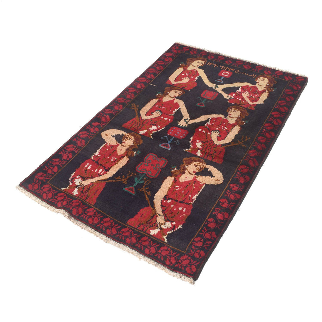 Pictorial Rug 2' 8" x 4' 4" - No. AL35106