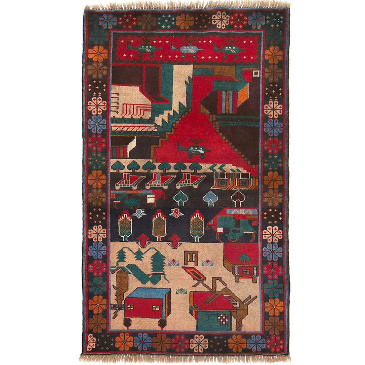 Pictorial Rug 2' 7" x 4' 7" - No. AL53632