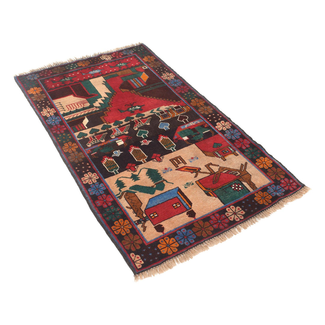 Pictorial Rug 2' 7" x 4' 7" - No. AL53632