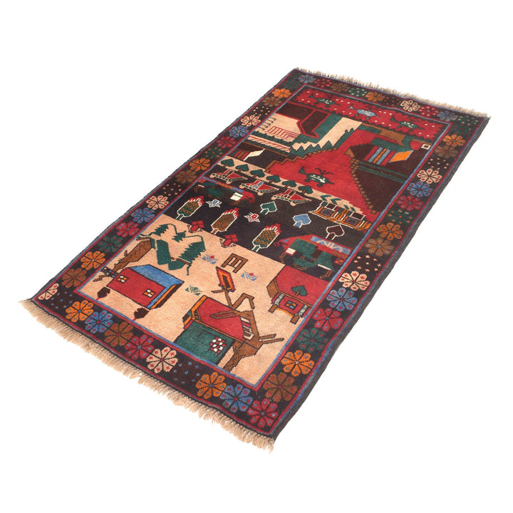 Pictorial Rug 2'7" x 4'7" - No. AL37884
