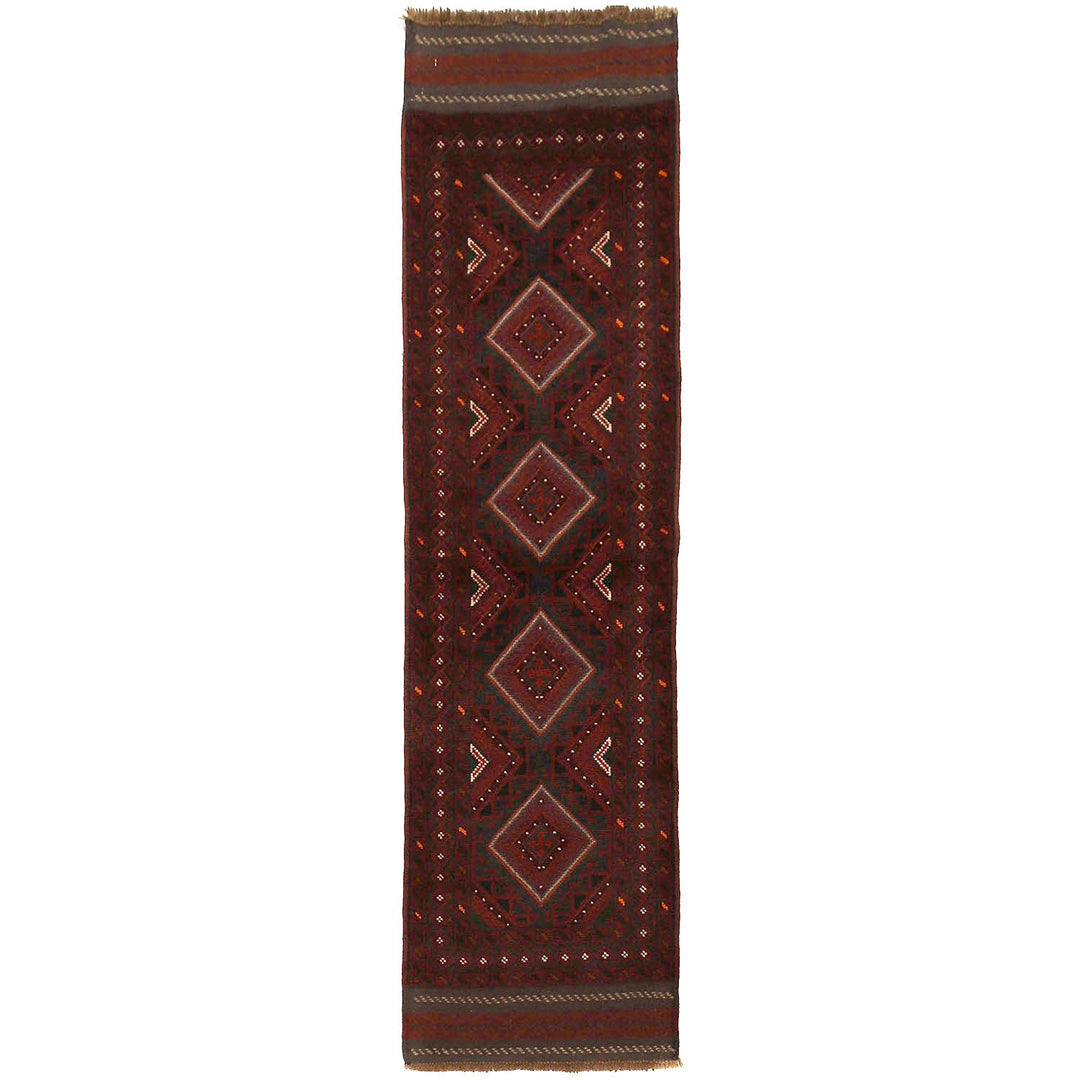 Afghan Mashwani Runner 1'9" x 7'5" Hand-Knotted