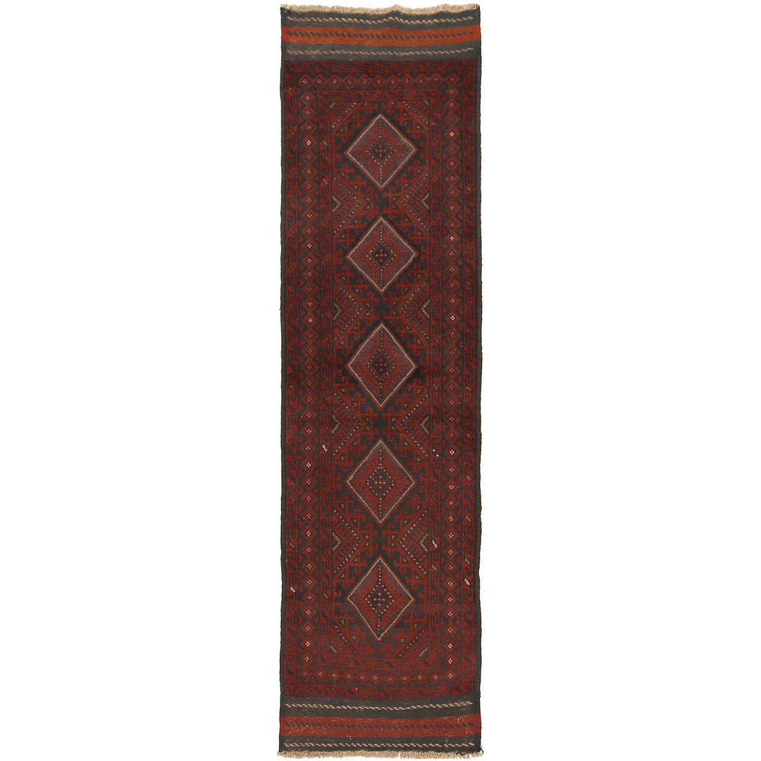 Afghan Mashwani Rug 2' x 7'8" Hand-Knotted