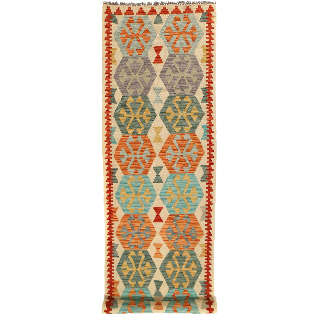 Afghan Kilim Rug 2'8" x 9'7" Flat-Weave