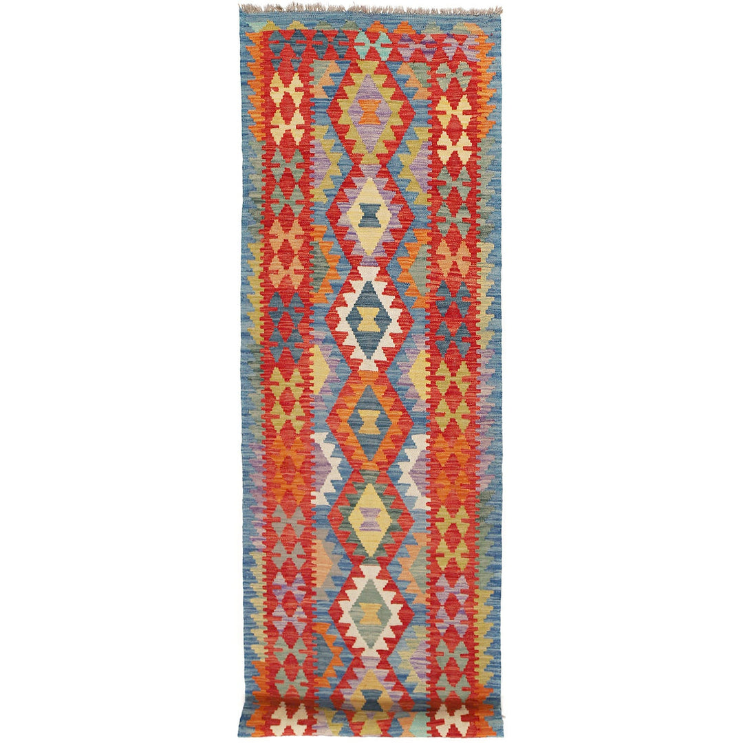 Afghan Kilim Rug 2'6" x 9'6" Flat-Weave