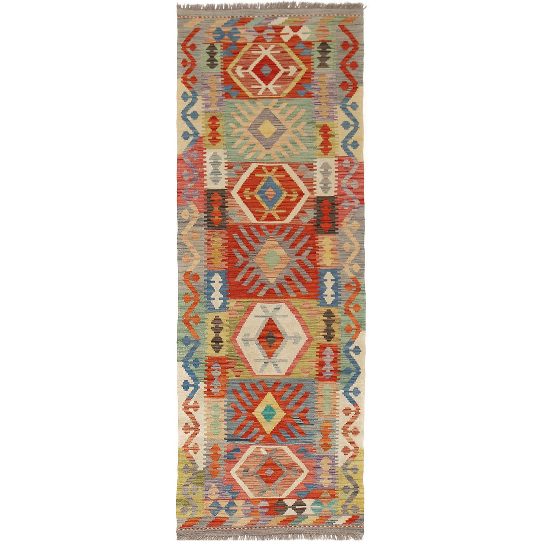Afghan Kilim Rug 2'7" x 8'1" Flat-Weave