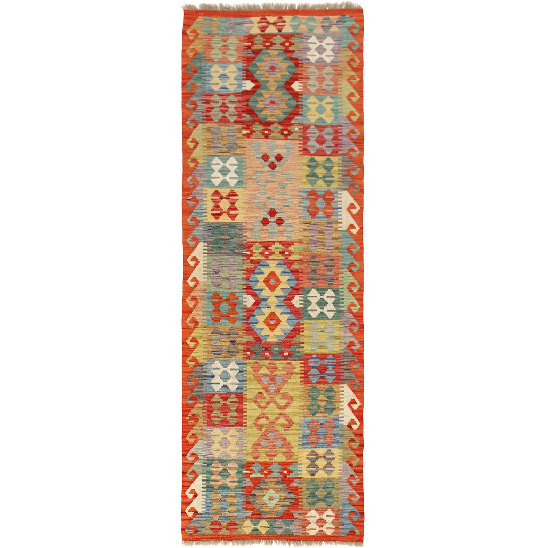 Afghan Kilim Rug 2'6" x 8' Flat-Weave