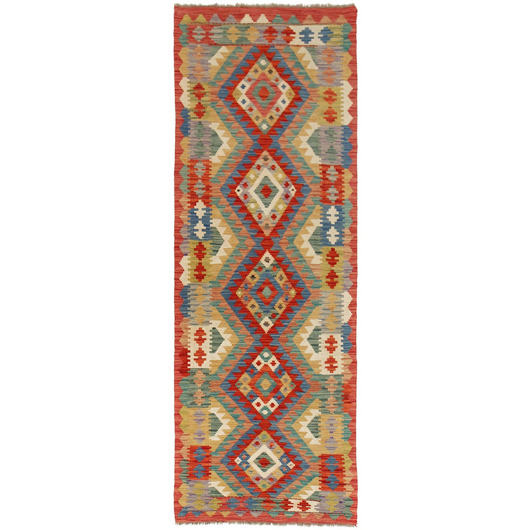 Afghan Kilim Rug 2'7" x 8'3" Flat-Weave