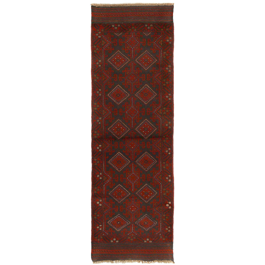 Afghan Mashwani Rug 2' x 7'9" Hand-Knotted