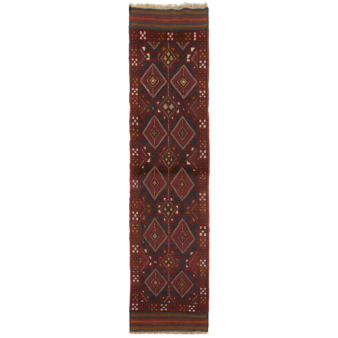 Afghan Mashwani Rug 2' x 8'1" Hand-Knotted