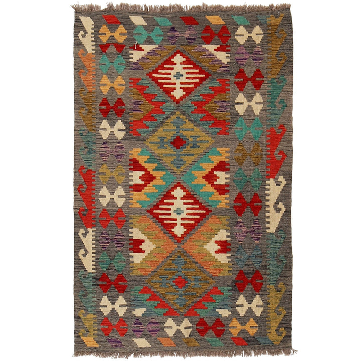 Vegetable Kilim 3' 3" x 4' 9" - No. AL47368