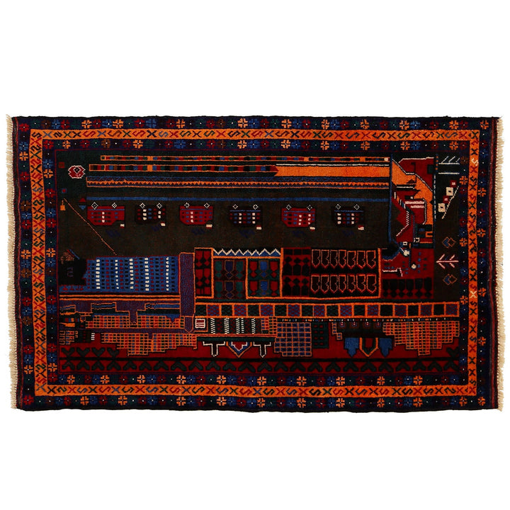 Pictorial Rug 2' 8" x 4' 4" - No. AL75237