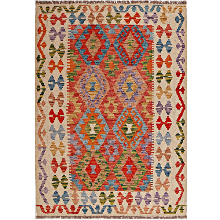 Vegetable Kilim 4'1" x 5'7" - No. AL85431