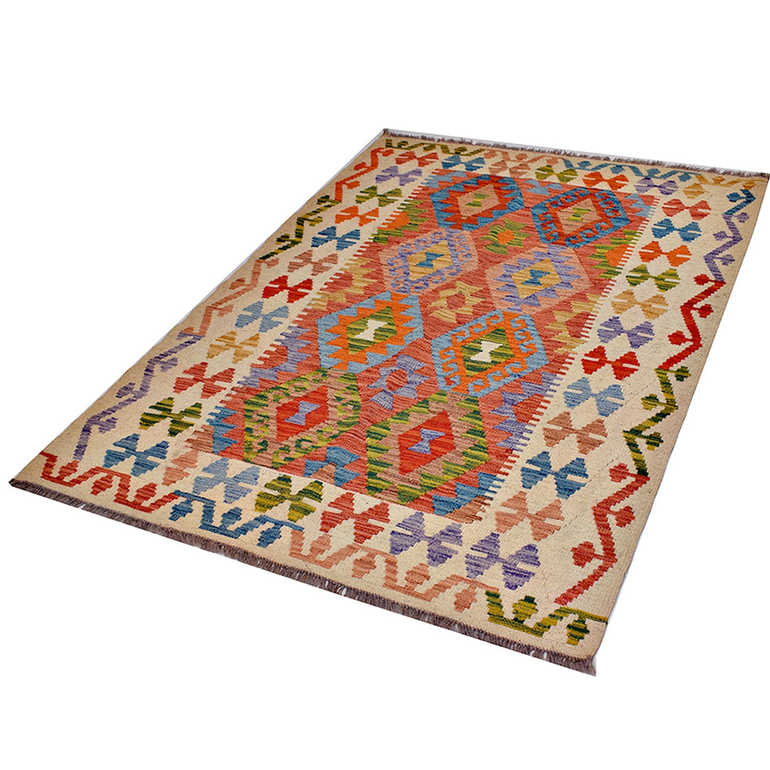 Vegetable Kilim 4'1" x 5'7" - No. AL85431