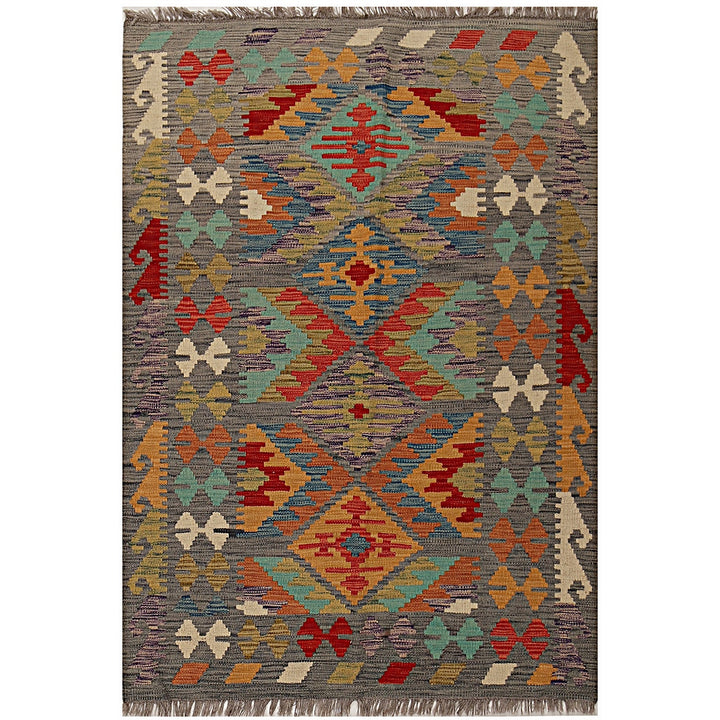 Vegetable Kilim 3' 4" x 4' 9" - No. AL43153