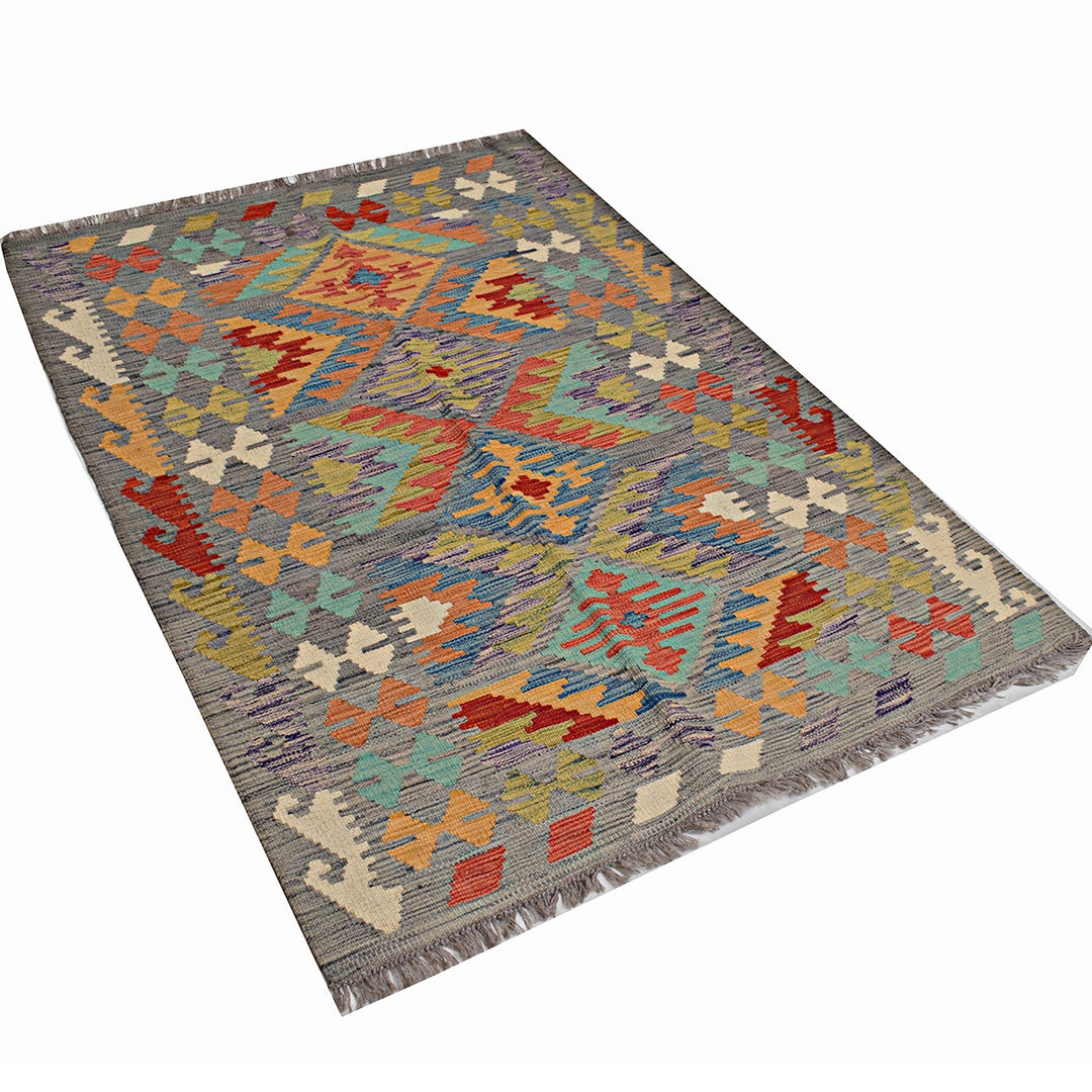 Vegetable Kilim 3' 4" x 4' 9" - No. AL43153