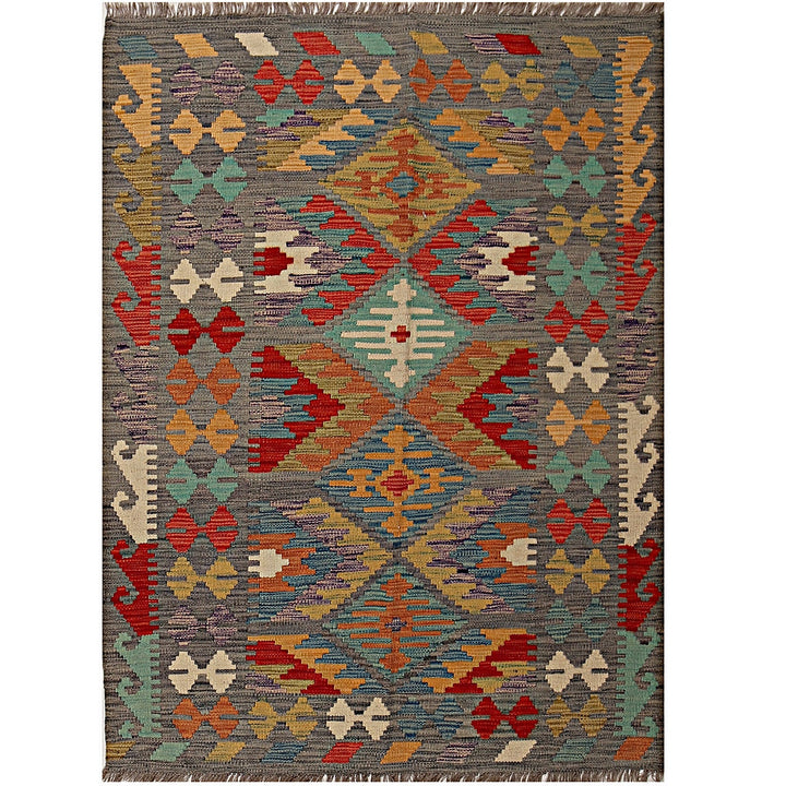 Vegetable Kilim 3' 4" x 4' 7" - No. AL37865