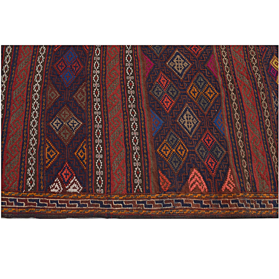 Afghan Kilim Rug 4'6" x 6'3" Flat-Weave detail