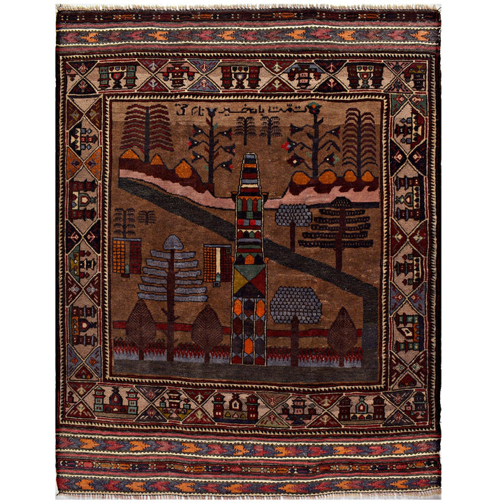Pictorial Rug 4' 4" x 6' 4" - No. AL15063