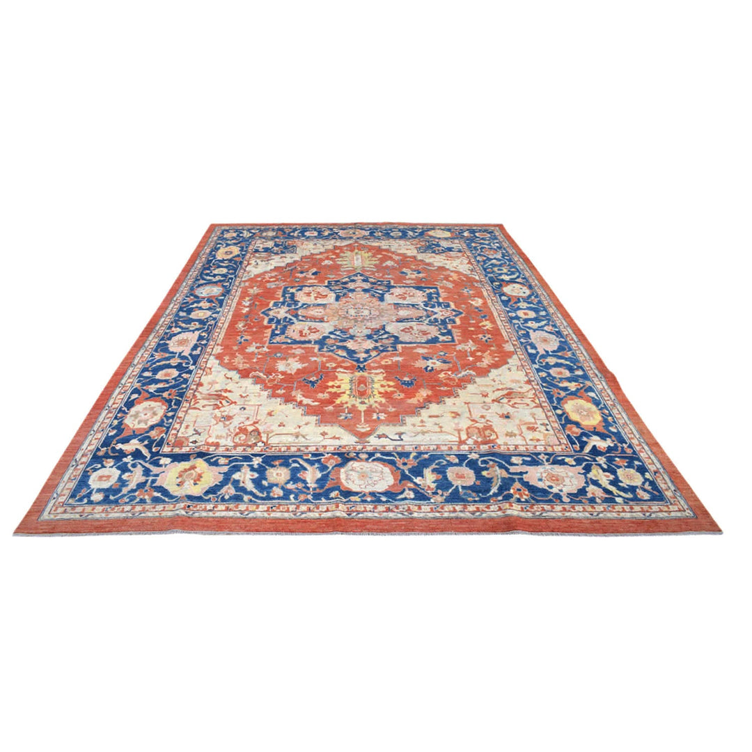 Afghan Serapi Rug 10' 2" x 14' 2" Hand-Knotted