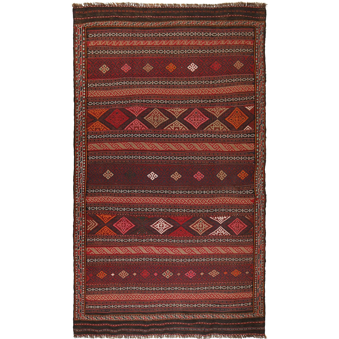 Afghan Laghari Kilim Rug 4'2" x 7'6" Flat-Weave