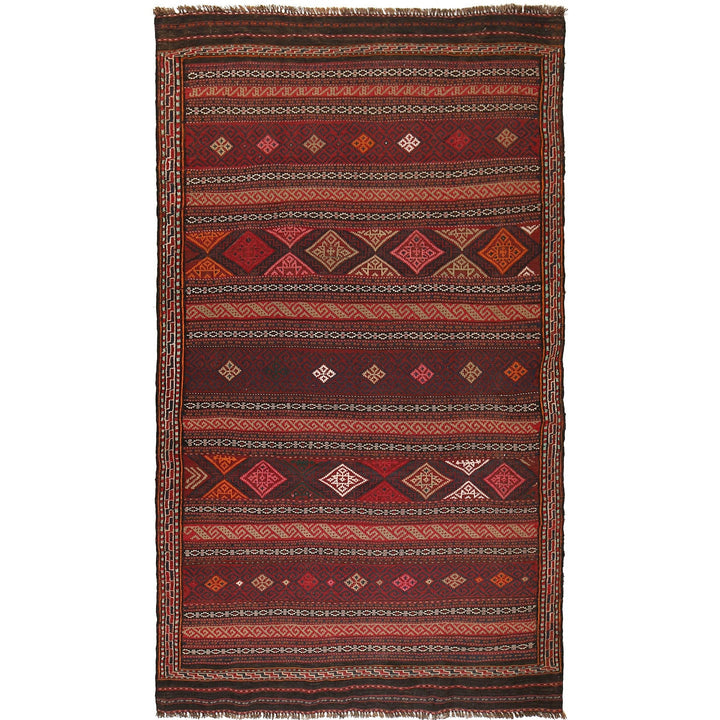 Afghan Laghari Kilim Rug 4'2" x 7'6" Flat-Weave