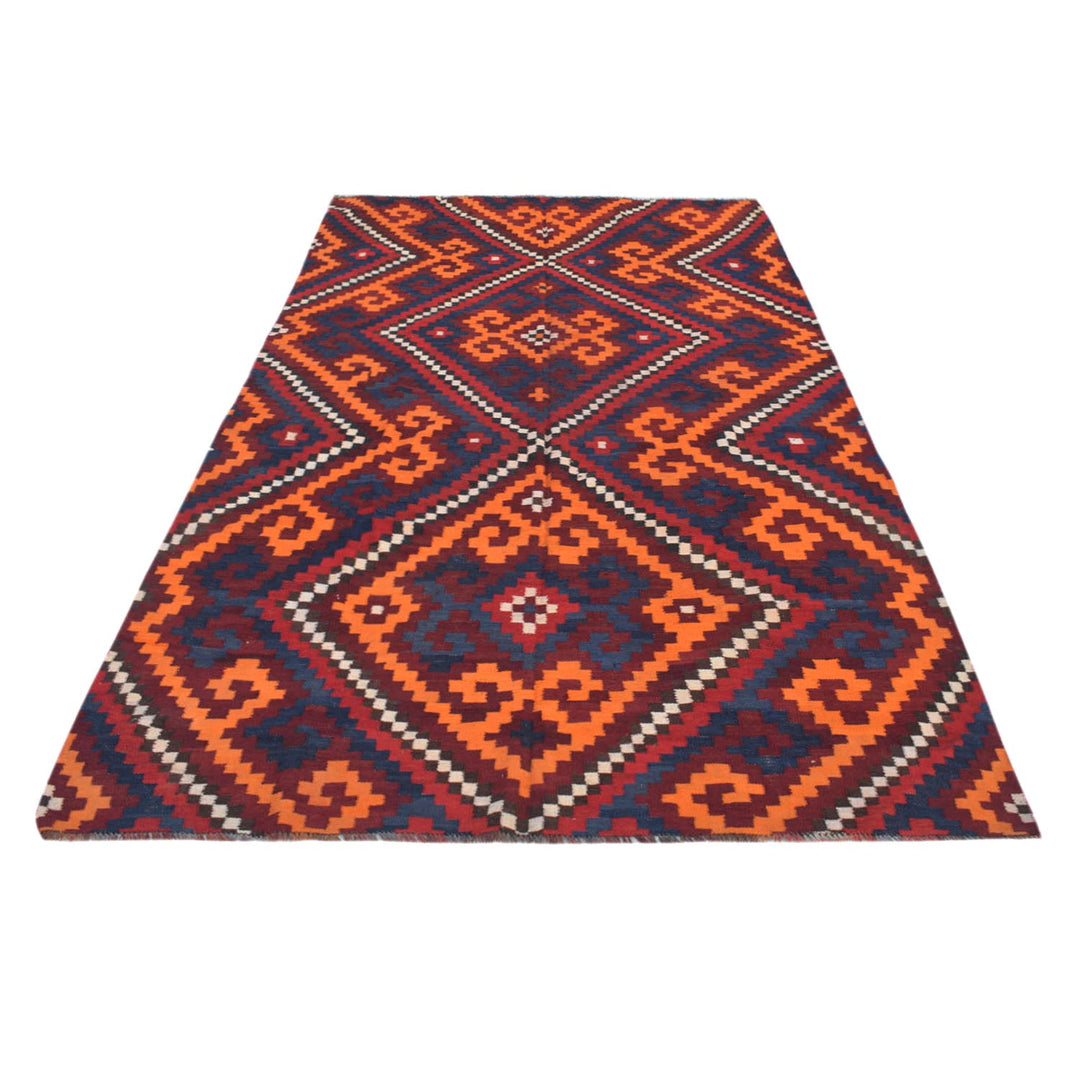 Afghan Maimana Kilim Rug 6'6" x 11'6" Flat-Weave