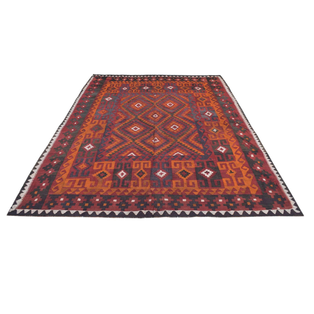 Afghan Maimana Kilim Rug 8'2" x 11'5" Flat-Weave