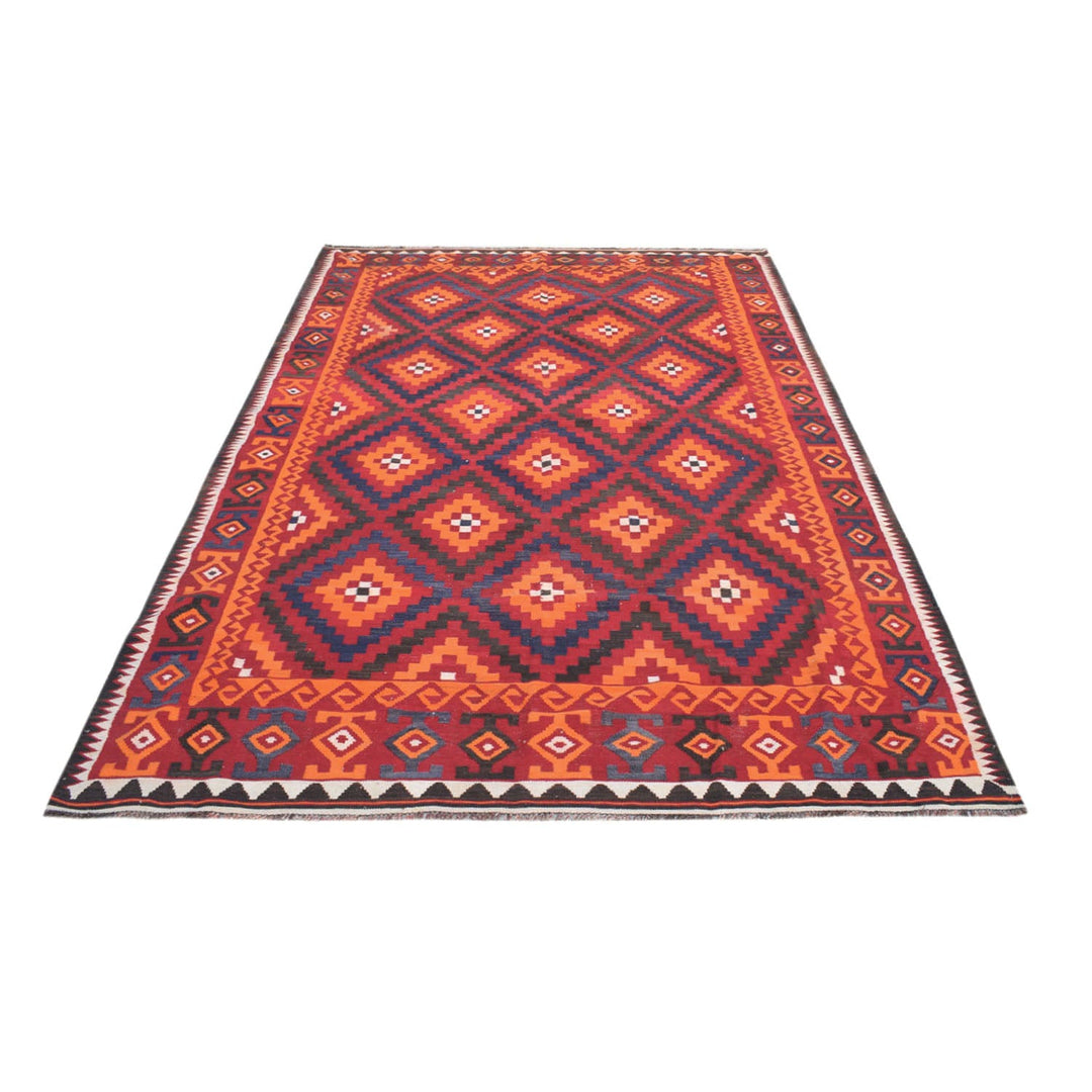 Afghan Maimana Kilim Rug 7'8" x 13' Flat-Weave
