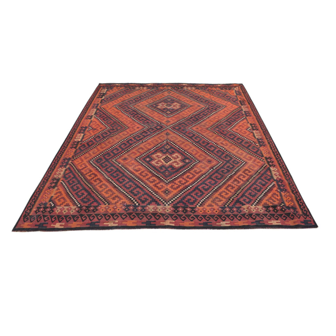 Afghan Maimana Kilim Rug 9'4" x 11'4" Flat-Weave