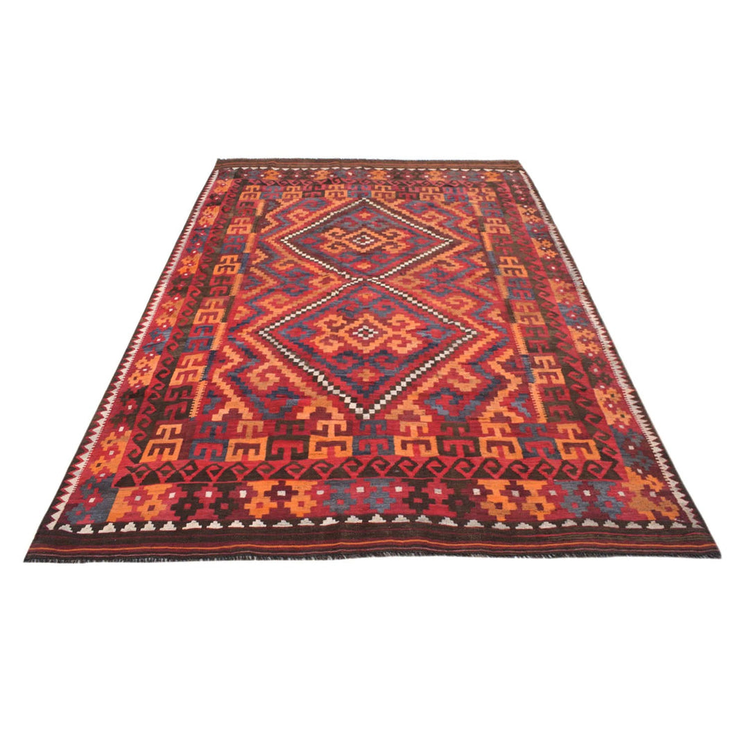 Afghan Maimana Kilim Rug 8'1" x 11'1" Flat-Weave
