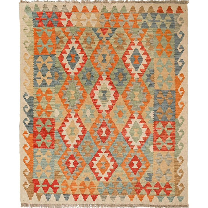 Vegetable Kilim 5'2" x 6'3" - No. AL93615