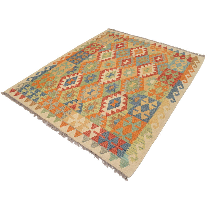 Vegetable Kilim 5'2" x 6'3" - No. AL93615