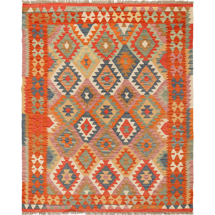 Vegetable Kilim 5' 0" x 6' 2" - No. AL17866