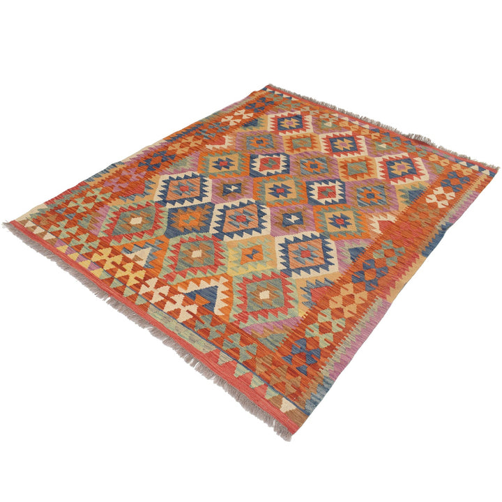 Vegetable Kilim 5' 0" x 6' 2" - No. AL17866