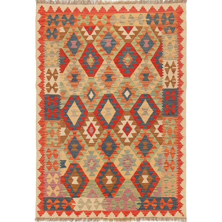 Vegetable Kilim 4' 0" x 5'6" - No. AL92052