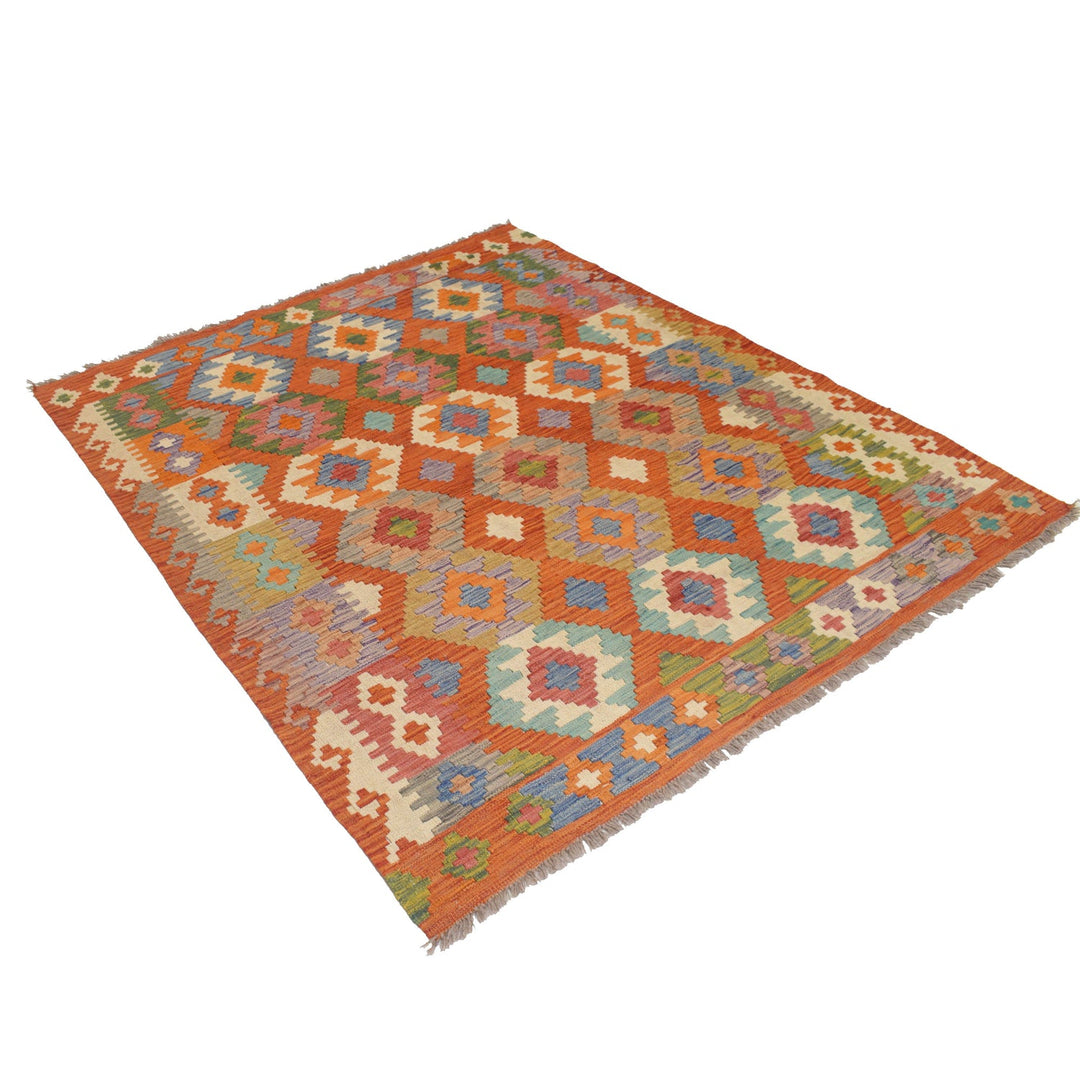 Vegetable Kilim 5' 2" x 6' 3" - No. AL76421