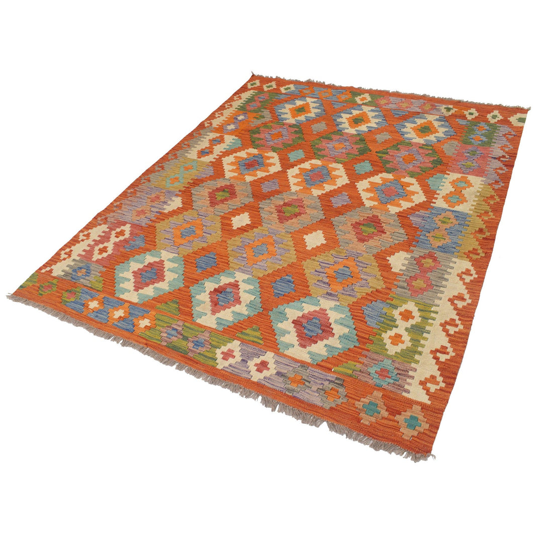 Vegetable Kilim 5' 2" x 6' 3" - No. AL76421