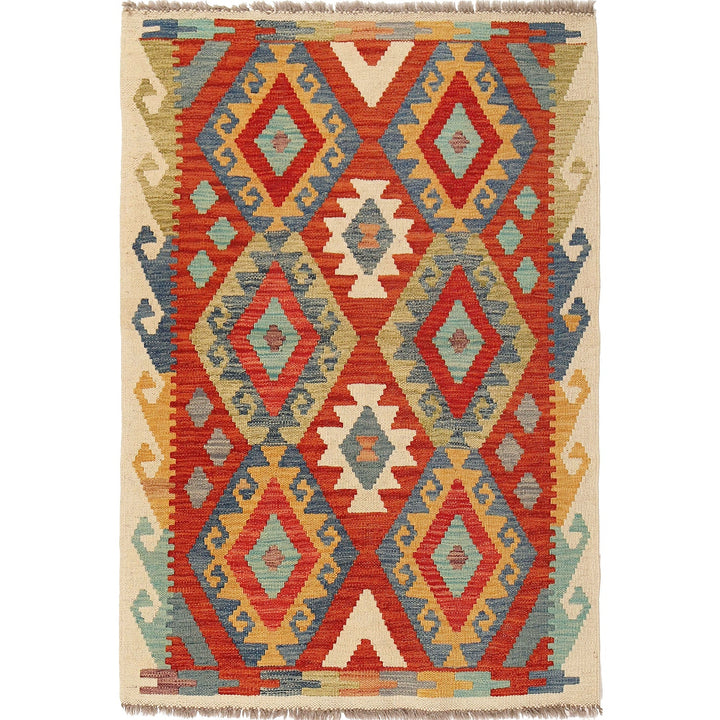 Vegetable Kilim 3' 3" x 4' 7" - No. AL56526