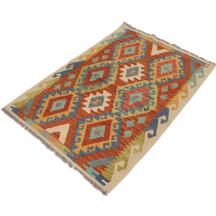 Vegetable Kilim 3' 3" x 4' 7" - No. AL56526