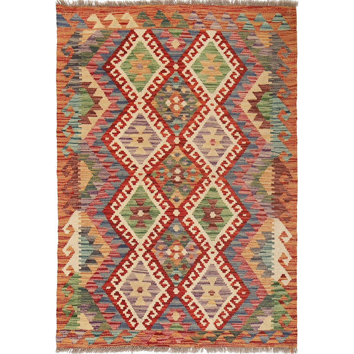 Vegetable Kilim 3' 4" x 4' 9" - No. AL37812