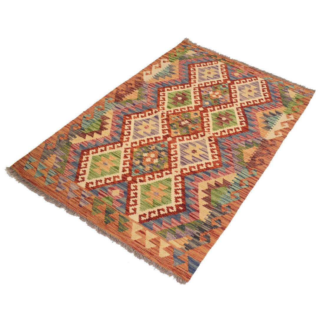 Vegetable Kilim 3' 4" x 4' 9" - No. AL37812