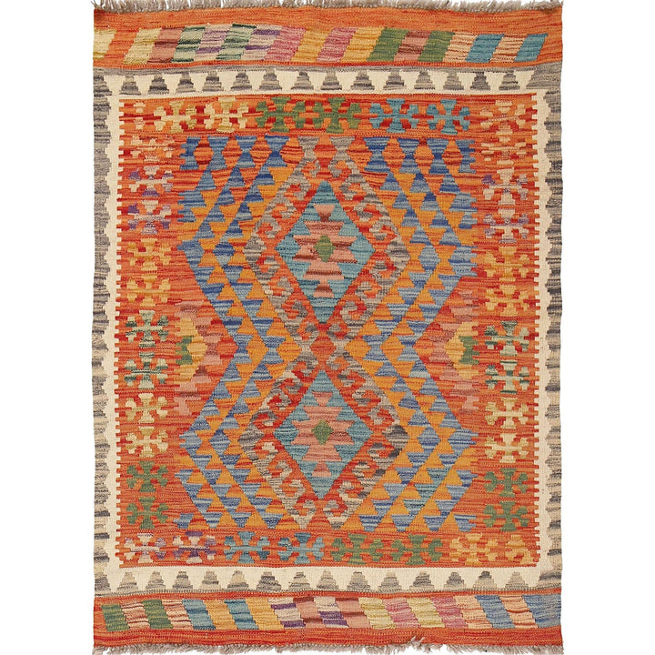 Vegetable Kilim 3' 4" x 4' 9" - No. AL32021