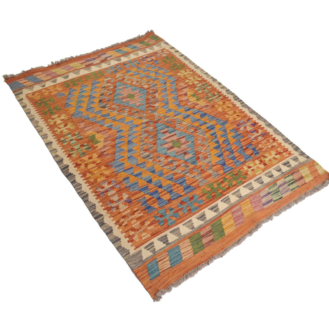 Vegetable Kilim 3' 4" x 4' 9" - No. AL32021