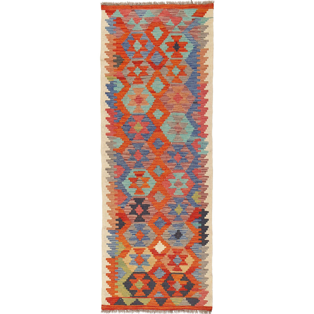 Afghan Kilim Rug 2'7" x 7'9" Flat-Weave